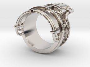Steampower ring v2 in Platinum
