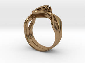 Lotus Ring in Natural Brass