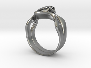 Lotus Ring in Natural Silver