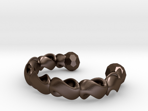 infinity chain bangle in Polished Bronze Steel