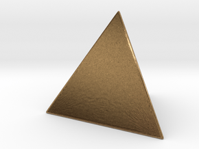 Tetrahedron in Natural Brass
