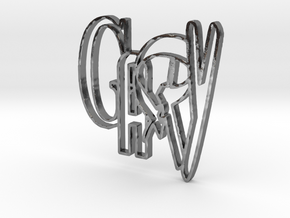 GARY (4cm) in Polished Silver