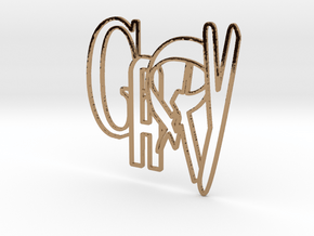 GARY logo (8cm) in Polished Brass