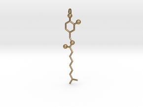 Red Hot Chili Pepper Molecule in Polished Gold Steel