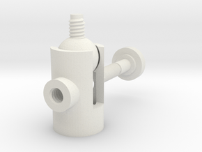 Ball Swivel Mount in White Natural Versatile Plastic