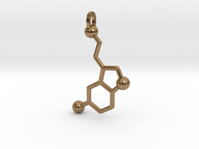 Serotonin Molecule in Natural Brass