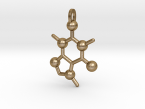Coffee Molecule in Polished Gold Steel