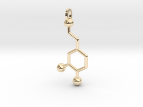 Dopamine Molecule in 14K Yellow Gold