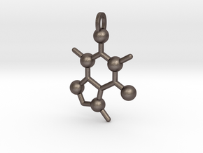Coffee Molecule in Polished Bronzed Silver Steel
