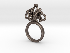 Sbosos 002 (7cm inner ring) in Polished Bronzed Silver Steel