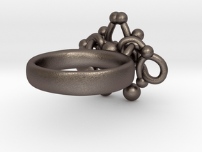Sbosos 001 (7 cm inner ring) in Polished Bronzed Silver Steel