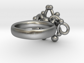 Sbosos 001 (7 cm inner ring) in Natural Silver