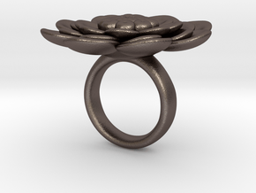 Sbosos 003 (6 cm inner ring) in Polished Bronzed Silver Steel