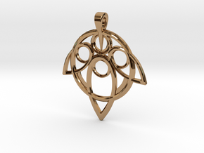 Yuna Summoner Pendant  in Polished Brass