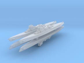 Bywater's Nagasaki Cruiser Submarine 1:2400 x4 in Tan Fine Detail Plastic