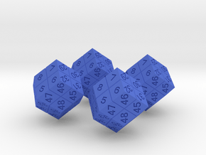 4 Player Start Order Die - 4 Pack in Blue Processed Versatile Plastic