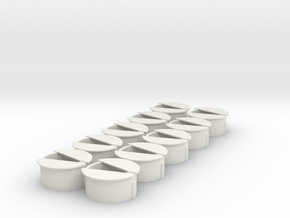 10 Wisseldeksels type 2 in White Natural Versatile Plastic