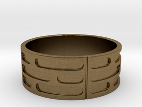 Imperial Wall Pattern Ring in Natural Bronze