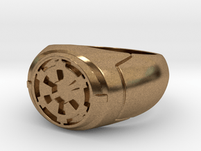 Imperial Signet Ring in Natural Brass