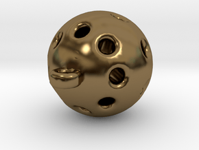 Hole Sphere Pendant in Polished Bronze