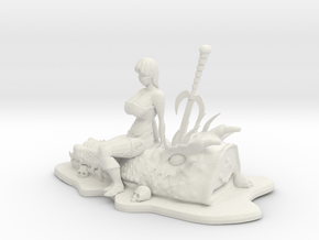Dragon Girl in White Natural Versatile Plastic