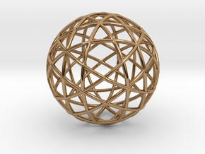 Star Cage: Sacred Geometry 12 Circles 40mm in Polished Brass