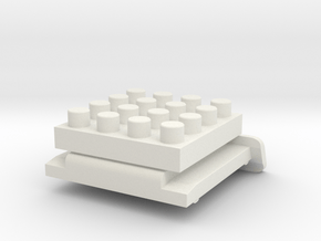 Nanobricks Hotshoe 4x4 in White Natural Versatile Plastic