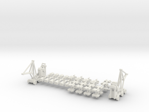 1/400 Aircraft Carrier Tractors in White Natural Versatile Plastic