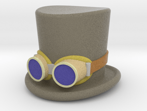 5cm D & R - Top Hat & Goggles - coloured in Full Color Sandstone