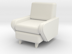 1:24 Moderne Club Chair in White Natural Versatile Plastic