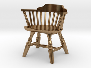 1:24 Low Back Windsor Chair in Natural Brass