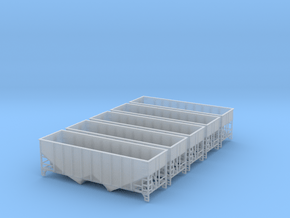 TT Scale 2 Bay Hopper 8 Panel 5 pack in Smooth Fine Detail Plastic