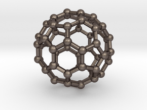Buckyball Large in Polished Bronzed Silver Steel