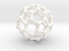Buckyball Large in White Processed Versatile Plastic