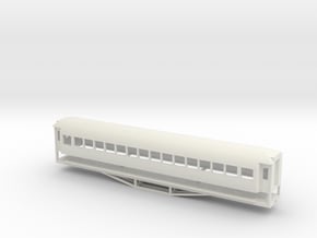 56ft 2nd Class, New Zealand, (OO Scale, 1:76) in White Natural Versatile Plastic