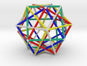 Star Cage Cubes 100mm Sacred Geometry in Full Color Sandstone