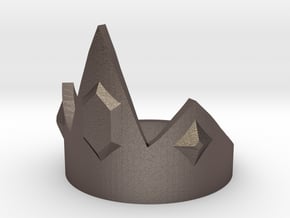 Ice King Crown - Size 12 in Polished Bronzed Silver Steel