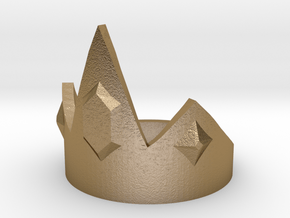 Ice King Crown - Size 12 in Polished Gold Steel