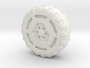 Rokenbok Snap-on Wheel in White Natural Versatile Plastic