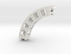 Rokenbok Small Curved Beam in White Natural Versatile Plastic