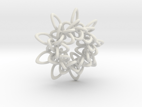 Ring Flower 1 - 4cm in White Natural Versatile Plastic