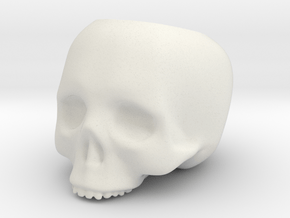 Skull Pot V3 - H80MM in White Natural Versatile Plastic