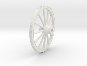 Wagon wheel 13.4cm in White Natural Versatile Plastic