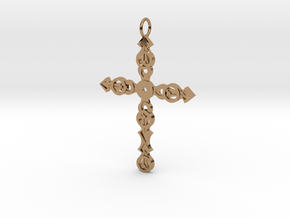 Ornate Cross in Polished Brass