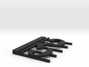 Alto Clef Pendant in Black Natural Versatile Plastic: Large