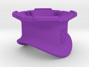 3D Printed Quad Lock Bike Mount Collars in Purple Processed Versatile Plastic