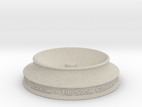 Reddcoin Spherical Logo - Stand in Natural Sandstone