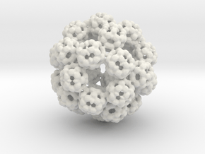 Julia Set Dodecahedron in White Natural Versatile Plastic