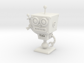 Cafe 51 - Sci-Fi Robot with Simple Base in White Natural Versatile Plastic
