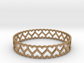 The Bracelet of Hearts in Polished Brass